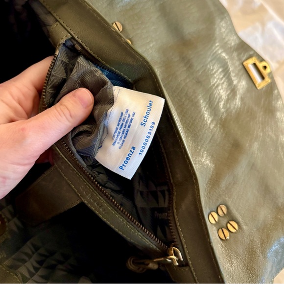 Proenza Schouler PS1 Medium Satchel – Olive Green Genuine Leather - Picture 10 of 15